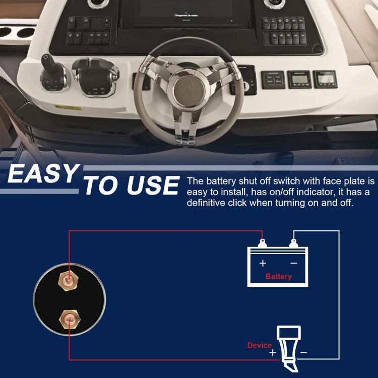 RV Yacht Anti-leakage Battery Power Main Switch With Accessories - Car Switches by buy2fix | Online Shopping UK | buy2fix