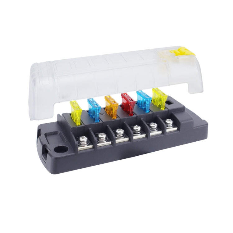 6-Way Plug-In Insulated Cover Fuse Box For Cars Yachts, Set: Enhanced Version A - Fuse by buy2fix | Online Shopping UK | buy2fix