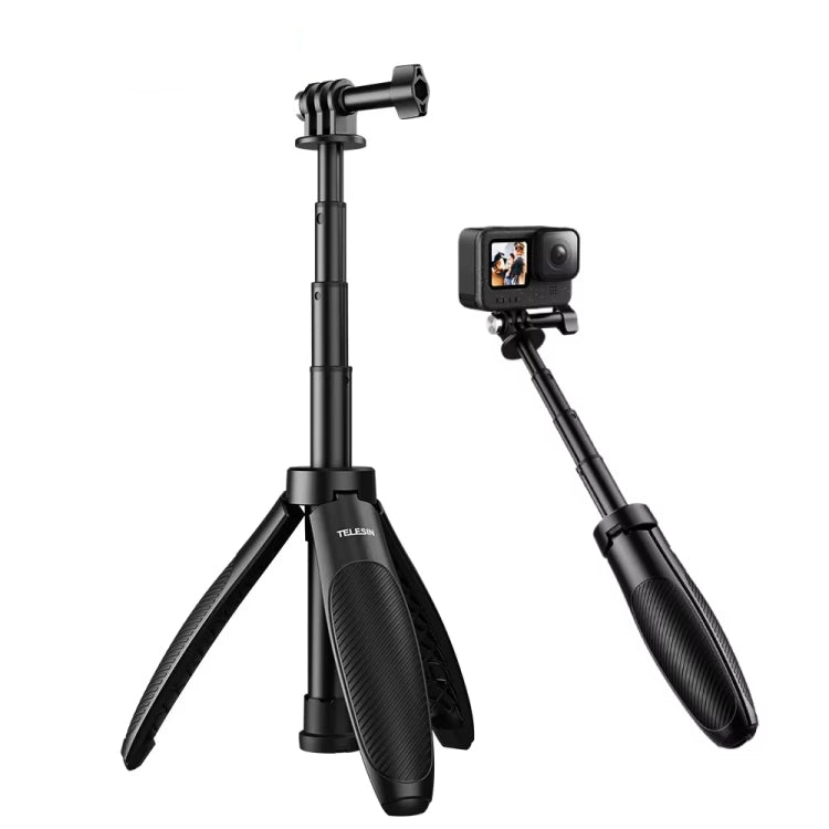 TELESIN Mini Selfie Stick Quick Release Tripod 15-40cm Adjustable Bracket For Sports Camera - Portable Mini Tripod by TELESIN | Online Shopping UK | buy2fix