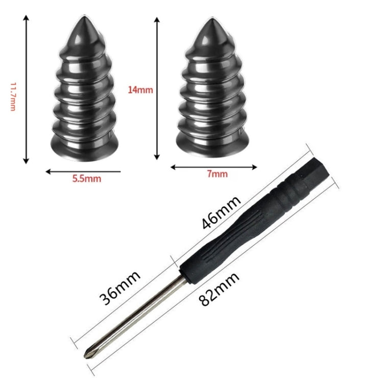 Electric Motorcycle Vacuum Tire Repair Nails, Set: 5pcs Large + Screwdriver - Motorcycle Maintenance Tools by buy2fix | Online Shopping UK | buy2fix