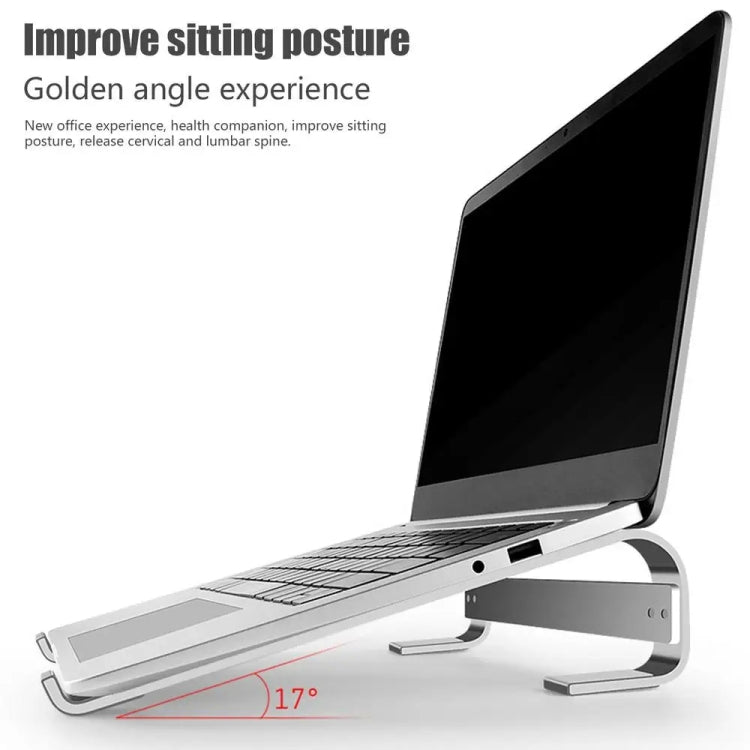 Aluminum Alloy Desktop Laptop Stand(Silver) - Laptop Stand by buy2fix | Online Shopping UK | buy2fix