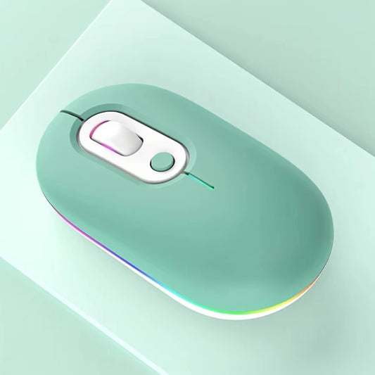 Rechargeable Illuminated Silent Wireless Mouse, Style: 2.4G Green - Wireless Mice by buy2fix | Online Shopping UK | buy2fix