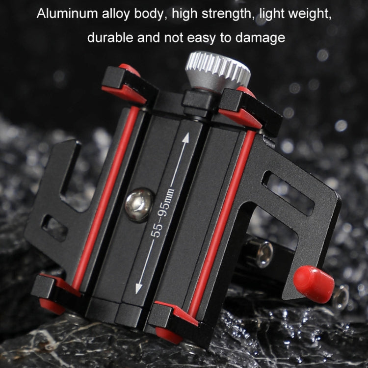 Aluminum Alloy Motorcycle Bicycle Navigation Mobile Phone Holder(Red) - Holder by buy2fix | Online Shopping UK | buy2fix