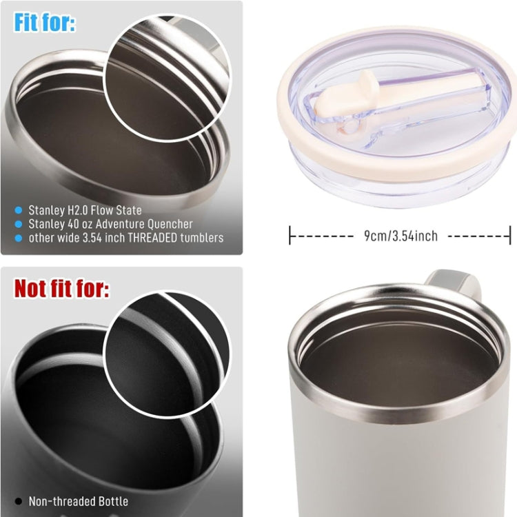 For Stanley 40oz Adventure Quencher Transparent Straw Lid Replacement Parts, Spec: 4pcs /Set White - Vacuum Thermoses & Cups by buy2fix | Online Shopping UK | buy2fix