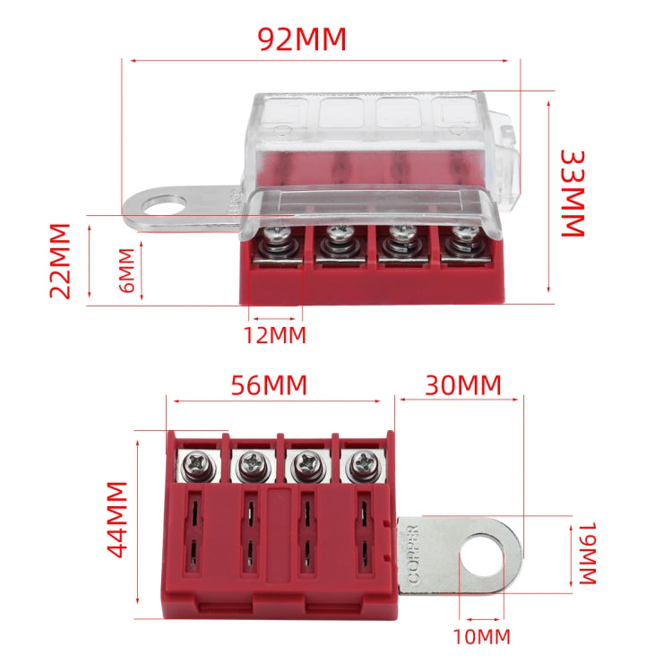 4-way RV Yacht Ignition Protection Battery Terminal Fuse Block, Specification: One - Fuse by buy2fix | Online Shopping UK | buy2fix