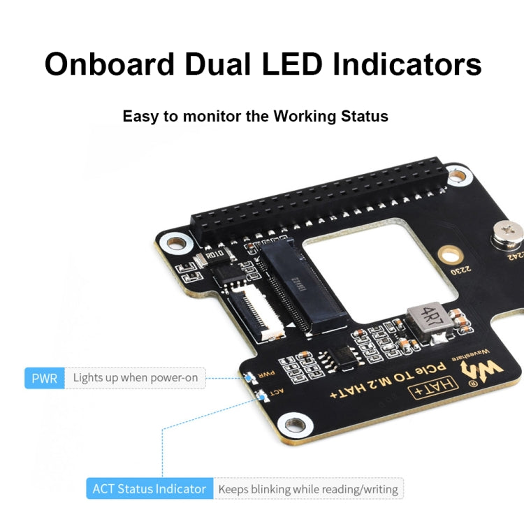 Waveshare For Raspberry Pi 5 PCIe To M.2 Adapter, NVMe Protocol M.2 SSD Basic Kit + 128GB - Raspberry Pi Accessories by Waveshare | Online Shopping UK | buy2fix