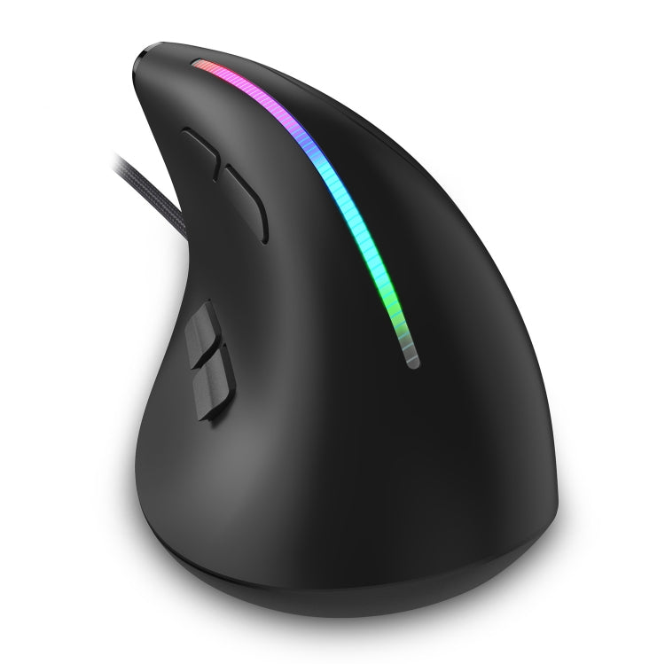 ZELOTES T50 9-Keys RGB Lighting Effect Vertical Grip Ergonomic Programming Wired Mouse(Black) - Wired Mice by ZELOTES | Online Shopping UK | buy2fix