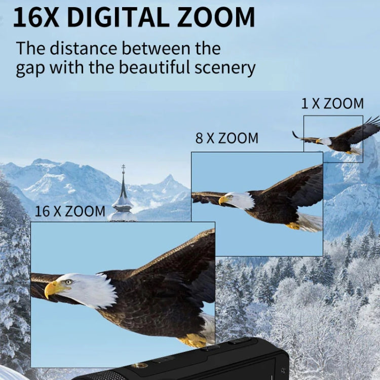 16MP 16X Digital Zoom Vlogging Camera Video Camcorder with 2.4 Inch Flip Screen, Spec: Standard AU Plug - Video Cameras by buy2fix | Online Shopping UK | buy2fix