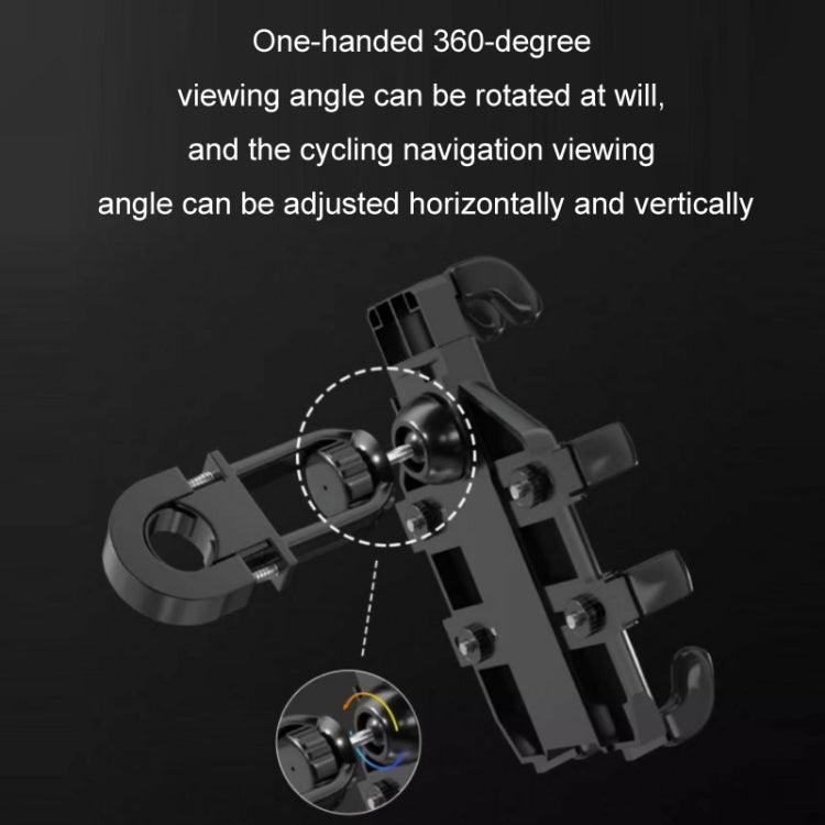 JNHW Motorcycle Bicycle Eight Claw Mobile Phone Navigation Shockproof Bracket, Style: For Handlebar - Holder by JNHW | Online Shopping UK | buy2fix