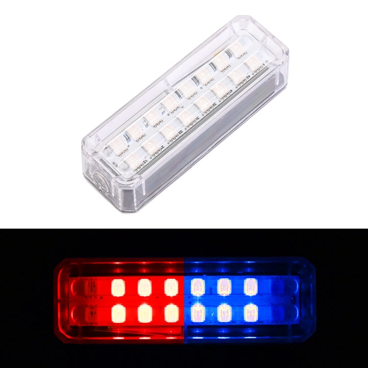 Solar Car Warning Double-Row Flashing Lights, Color: Red Blue - Warning Lights by buy2fix | Online Shopping UK | buy2fix