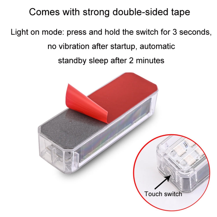 Solar Car Warning Double-Row Flashing Lights, Color: Red Blue - Warning Lights by buy2fix | Online Shopping UK | buy2fix