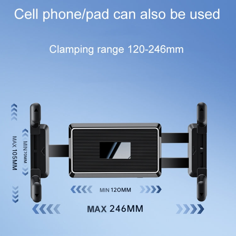 Car Air Conditioner Vent Folding Screen Cell Phone Tablet Universal Bracket(Black) - Universal Car Holders by buy2fix | Online Shopping UK | buy2fix