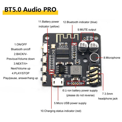 DIY Bluetooth 5.0 Audio Receiver Module PRO MP3 Bluetooth Decoder Board Car Speaker Audio Amplifier Board 4.1 - Breadboard / Amplifier Board by buy2fix | Online Shopping UK | buy2fix