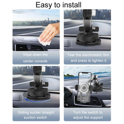 Car Suction Cup Multi-function Cell Phone Navigation Mount, Style: With Hose - Universal Car Holders by buy2fix | Online Shopping UK | buy2fix