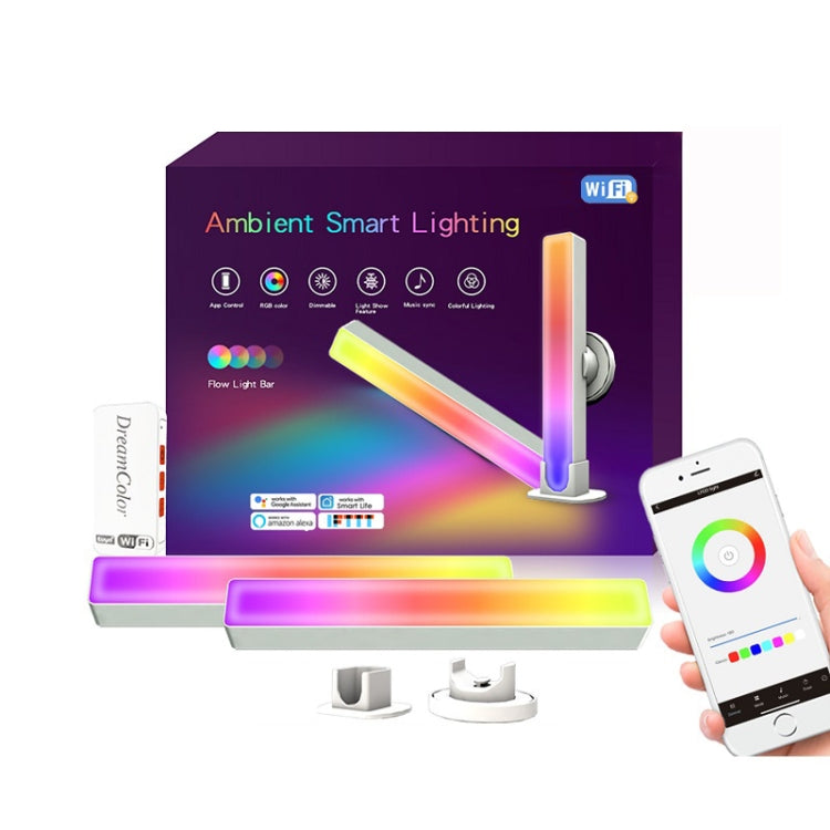 2pcs/box RGB Desktop Background Music Rhythm Pickup Ambient Light, Version: Bluetooth(UK Plug) - Novelty Lighting by buy2fix | Online Shopping UK | buy2fix