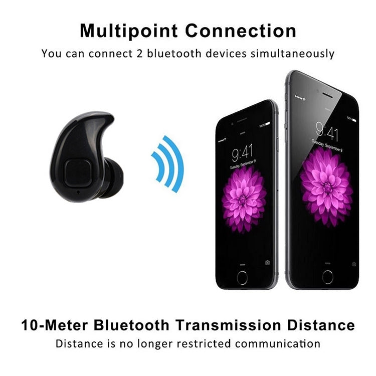 S530X Mini HiFi Handsfree Sport Wireless Bluetooth Earphone with Microphone(White) - Bluetooth Earphone by buy2fix | Online Shopping UK | buy2fix