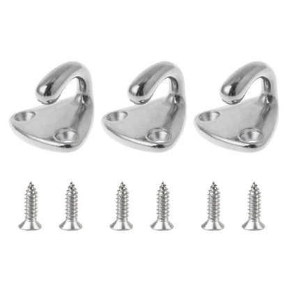316 Stainless Steel Yacht Fender Hook Coat Hook with 2 x 2.9x13 Screws - Marine Accessories & Parts by buy2fix | Online Shopping UK | buy2fix