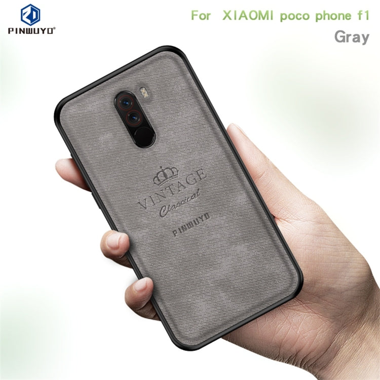 PINWUYO Shockproof Waterproof Full Coverage PC + TPU + Skin Protective Case for Xiaomi Pocophone F1 (Grey) - Xiaomi Cases by PINWUYO | Online Shopping UK | buy2fix