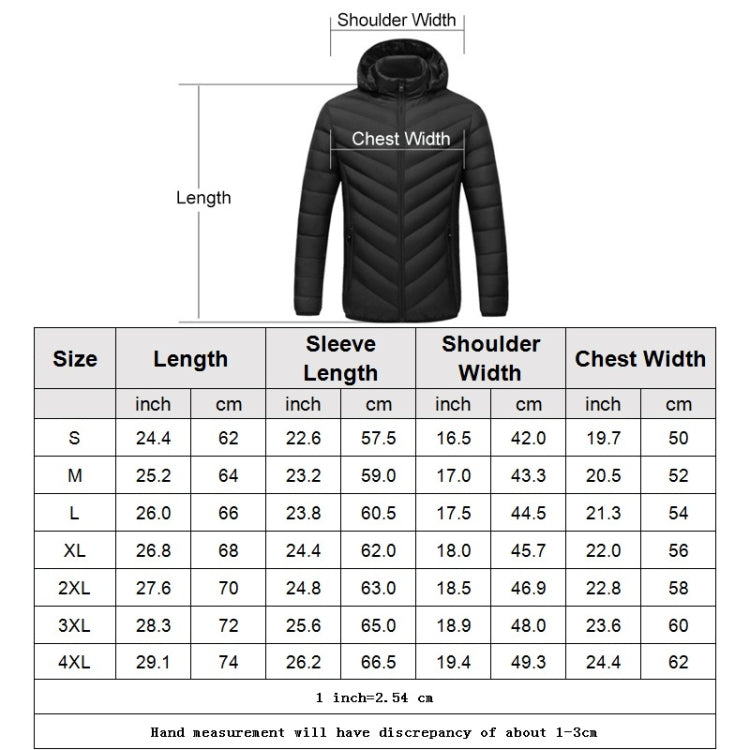 USB Heated Smart Constant Temperature Hooded Warm Coat for Men and Women (Color:Red Size:XL) - Down Jackets by buy2fix | Online Shopping UK | buy2fix