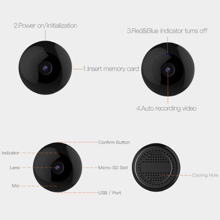 CAMSOY C2 Intelligent Bluetooth Monitor HD Night Vision WIFI Remote Monitor Camera - Mini Camera by CAMSOY | Online Shopping UK | buy2fix