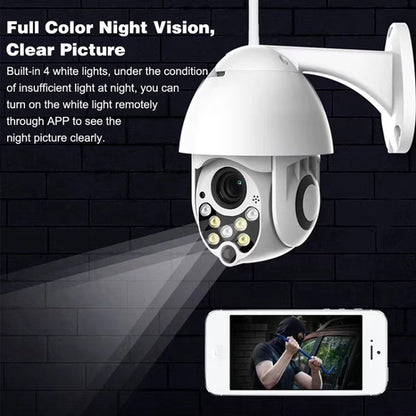 Wireless Surveillance Camera HD PTZ Home Security Outdoor Waterproof Network Dome Camera, Support Night Vision & Motion Detection & TF Card, UK Plug - Security by buy2fix | Online Shopping UK | buy2fix