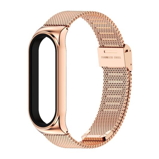 Mijobs Milan CS Screwless Buckle Metal Watch Band Case for Xiaomi Mi Band 3 & 4 & 5 & 6, Host not Included(Rose Gold) - Watch Bands by MIJOBS | Online Shopping UK | buy2fix