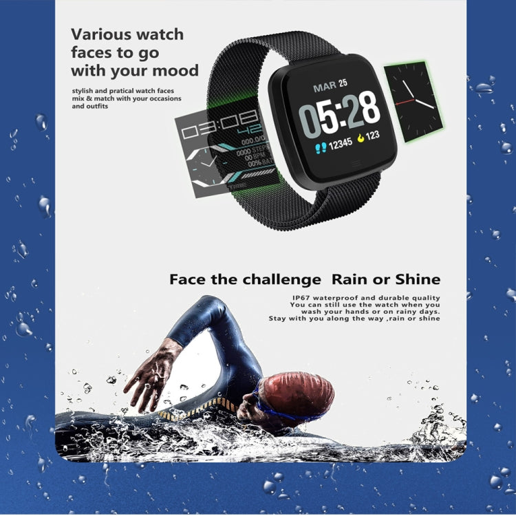 DTNO.1 G12 1.3 inches OLED Color Screen Smart Bracelet IP67 Waterproof, Steel Watchband, Support Call Reminder /Heart Rate Monitoring /Sedentary Reminder /Multi-sport Mode(Black) - Smart Wear by DTNO.1 | Online Shopping UK | buy2fix