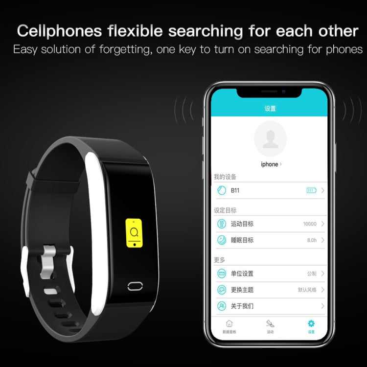 B11 0.96 inches IPS Color Screen Smart Bracelet IP67 Waterproof, Support Call Reminder /Heart Rate Monitoring /Blood Pressure Monitoring /Sleep Monitoring / Sedentary Reminder (Black) - Smart Wear by buy2fix | Online Shopping UK | buy2fix