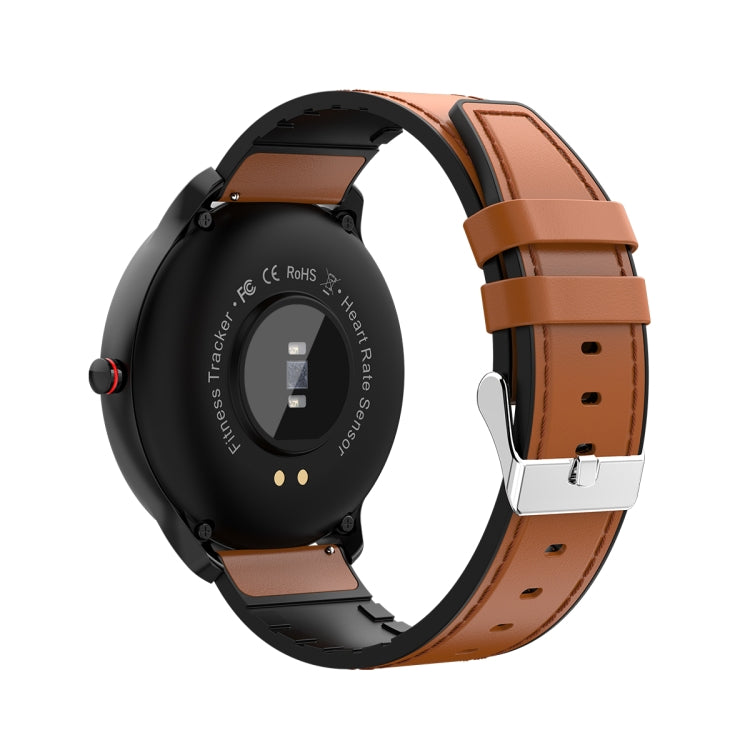 Z06 Fashion Smart Sports Watch, 1.3 inch Full Touch Screen, 5 Dials Change, IP67 Waterproof, Support Heart Rate / Blood Pressure Monitoring / Sleep Monitoring / Sedentary Reminder (Black Brown) - Smart Wear by buy2fix | Online Shopping UK | buy2fix