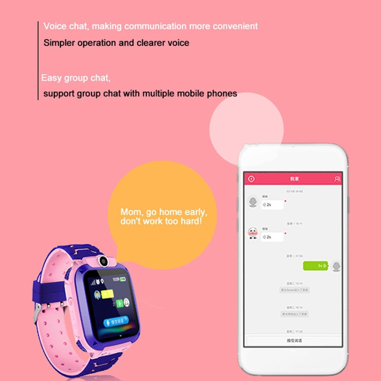 Q12 1.44 inch Color Screen Smartwatch for Children, Not Waterproof, Support LBS Positioning / Two-way Dialing / SOS / Voice Monitoring / Setracker APP (Pink) - Smart Wear by buy2fix | Online Shopping UK | buy2fix