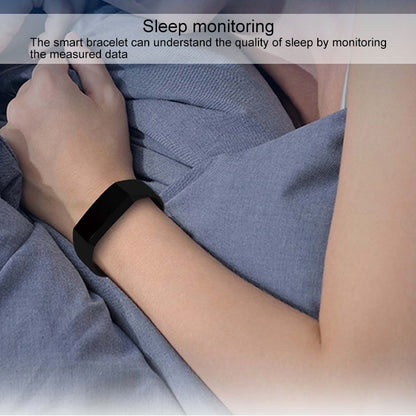 115Plus 0.96 inches OLED Color Screen Smart Bracelet,Support Call Reminder /Heart Rate Monitoring /Blood Pressure Monitoring /Sleep Monitoring /Sedentary Remind(Black) - Smart Wear by buy2fix | Online Shopping UK | buy2fix