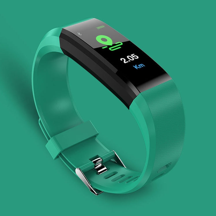 115Plus 0.96 inches OLED Color Screen Smart Bracelet,Support Call Reminder /Heart Rate Monitoring /Blood Pressure Monitoring /Sleep Monitoring /Sedentary Remind(Green) - Smart Wear by buy2fix | Online Shopping UK | buy2fix