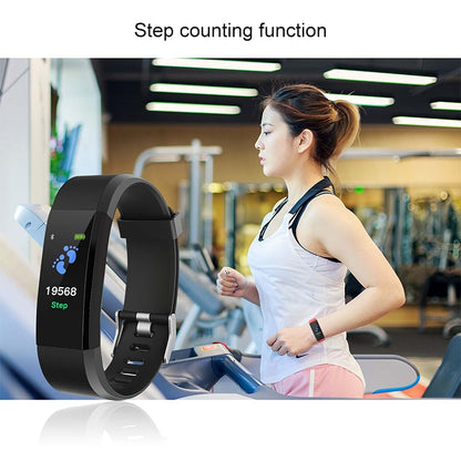 115Plus 0.96 inches OLED Color Screen Smart Bracelet,Support Call Reminder /Heart Rate Monitoring /Blood Pressure Monitoring /Sleep Monitoring /Sedentary Remind(Purple) - Smart Wear by buy2fix | Online Shopping UK | buy2fix