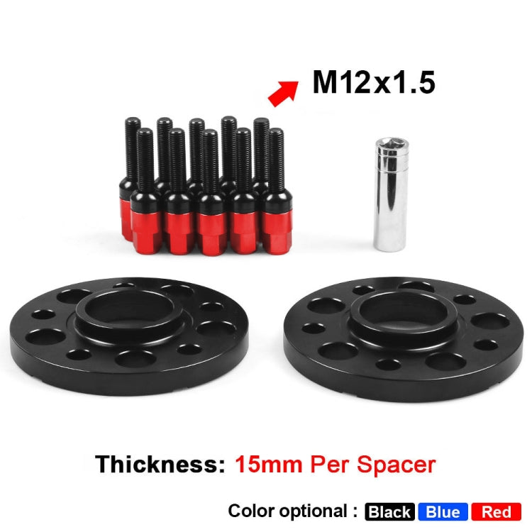 For Mercedes-Benz 15mm Car Modified Wheel Hub Flange Center Wheel Spacer with M12x1.5 Screws (Red) - In Car by buy2fix | Online Shopping UK | buy2fix