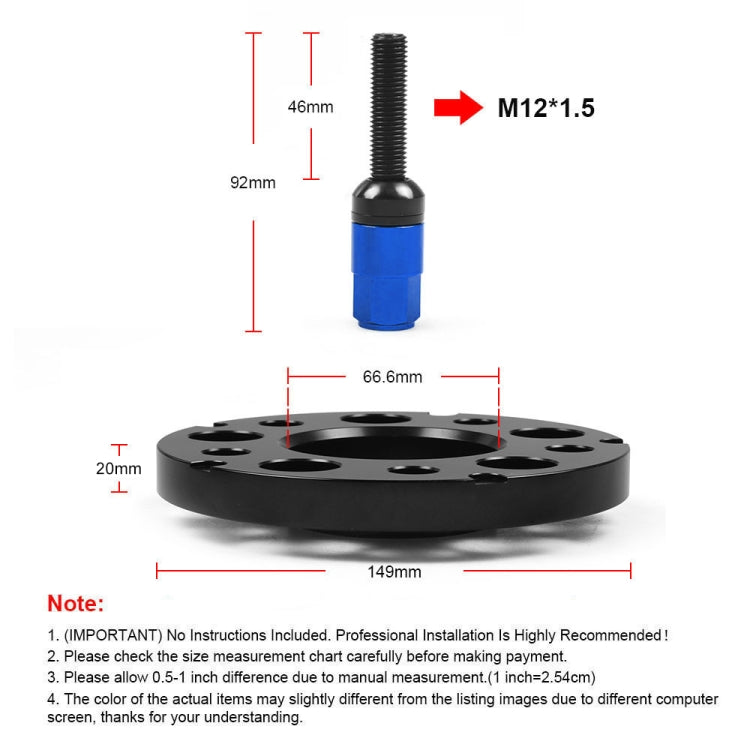 For Mercedes-Benz 20mm Car Modified Wheel Hub Flange Center Wheel Spacer with M12x1.5 Screws (Blue) - In Car by buy2fix | Online Shopping UK | buy2fix