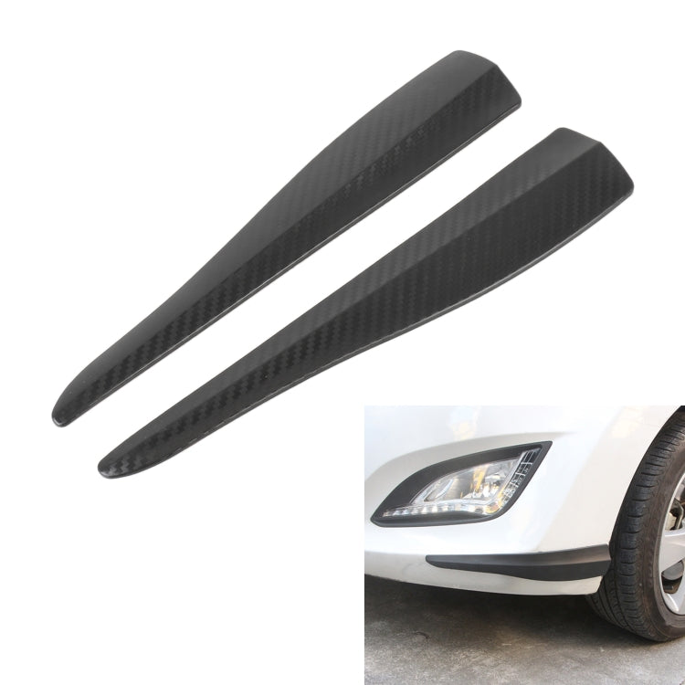 1 Pair Car Carbon Fiber Silicone Bumper Strip, Style: Short (Black) - Anti Collision Sticker by buy2fix | Online Shopping UK | buy2fix