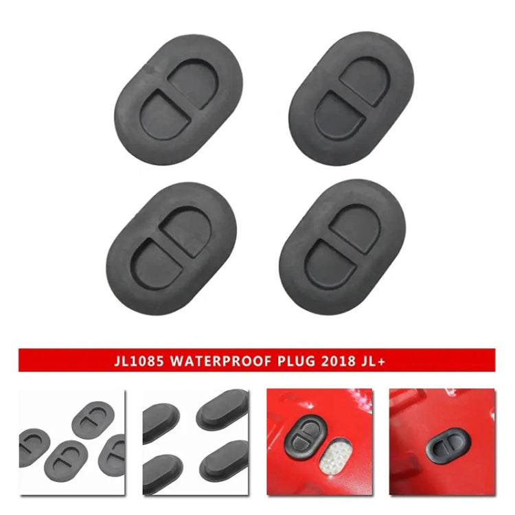 For Jeep Wrangler JL 2018-2020 4 in 1 Car Floor Mat Drain Hole Rubber Plug - Floor Mats by buy2fix | Online Shopping UK | buy2fix