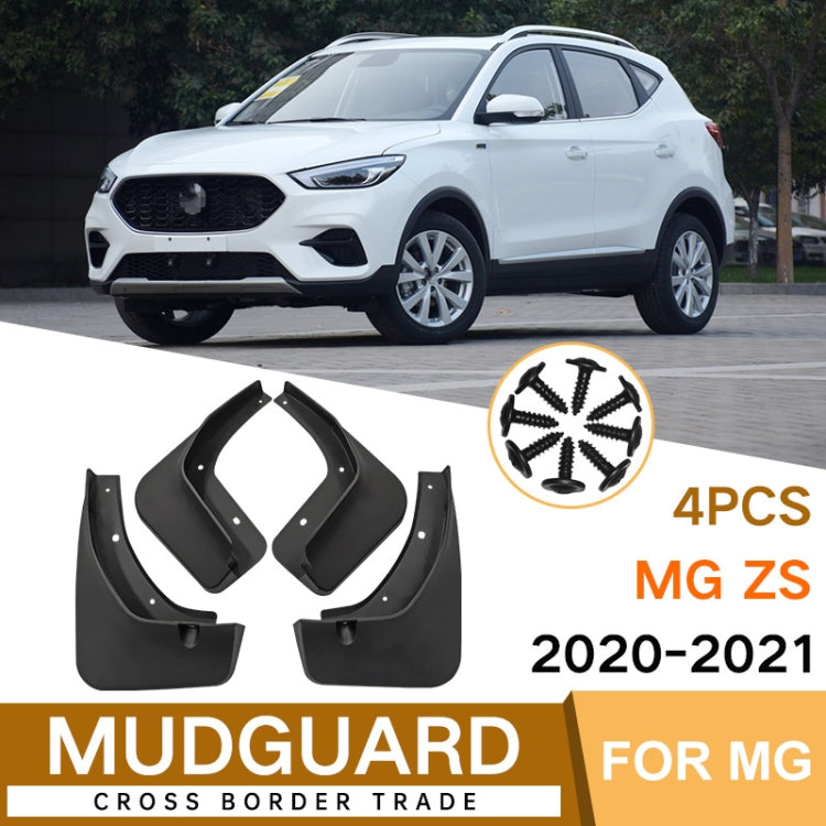 For MG ZS 2020-2021 4pcs/Set Car Auto Soft Plastic Splash Flaps Fender Guard - Mudguards by buy2fix | Online Shopping UK | buy2fix