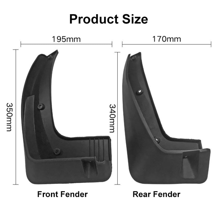 For KIA KX5 Sportage 2016-2020 4pcs/Set Car Auto Soft Plastic Splash Flaps Fender Guard - Mudguards by buy2fix | Online Shopping UK | buy2fix