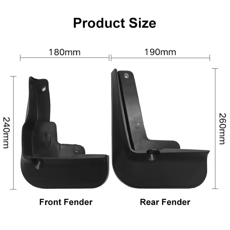 For Toyota Camry Sport 2018-2021 4pcs/Set Car Auto Soft Plastic Splash Flaps Fender Guard - Mudguards by buy2fix | Online Shopping UK | buy2fix