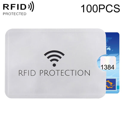 100pcs Aluminum Foil Anti Theft RFID Blocking Sleeve Card Protector, Size: 9.1*6.3cm - Antimagnetic RFID Package by buy2fix | Online Shopping UK | buy2fix