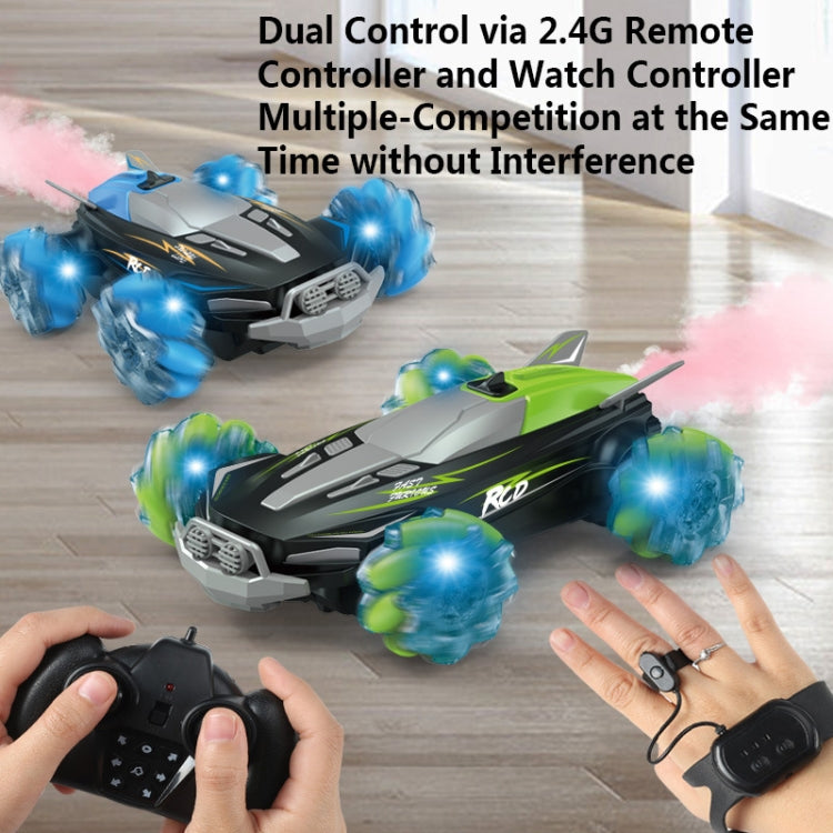 YDJ-D888 4WD 2.4G Remote Control Spray 360 Degree Flip Stunt Drift Car(Green) - RC Cars by buy2fix | Online Shopping UK | buy2fix