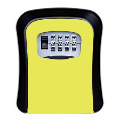 Password Lock Metal Storage Box Door Security Box Wall Cabinet Key Safety Box(Yellow) - Security by buy2fix | Online Shopping UK | buy2fix