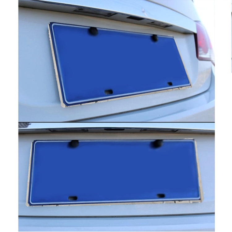 Stainless Steel License Plate Bracket Vehicle License Plate Bracket Bottom Plate Automobile License Plate Conversion Frame(Silver) - License Plate Covers & Frames by buy2fix | Online Shopping UK | buy2fix