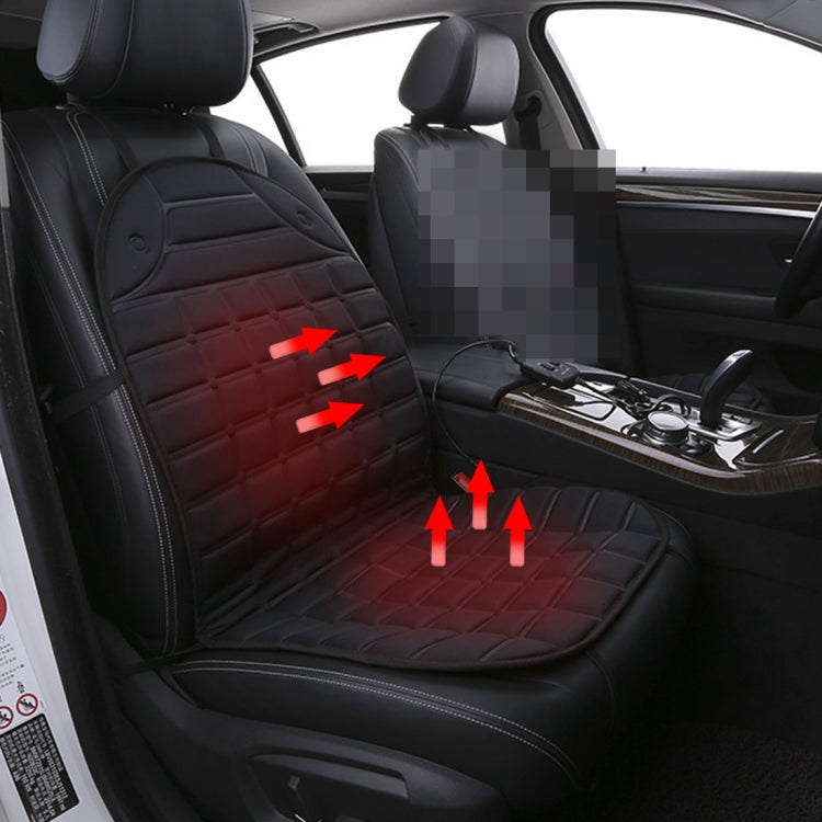 12V Heated Car Seat Cushion Cover Seat Heater Warmer Winter Car Cushion Car Driver Heated Seat Cushion(Black) - Seat Accessories by buy2fix | Online Shopping UK | buy2fix