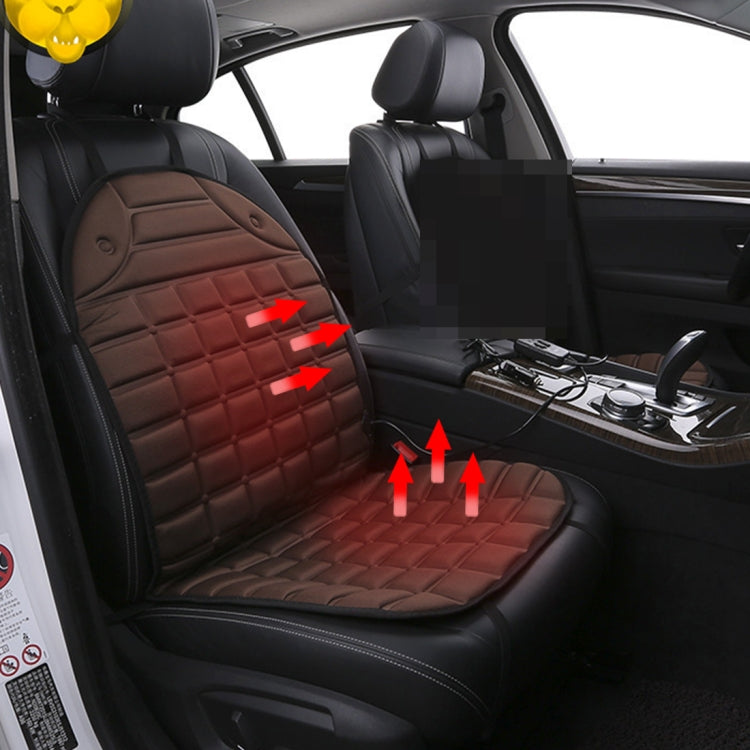 12V Heated Car Seat Cushion Cover Seat Heater Warmer Winter Car Cushion Car Driver Heated Seat Cushion(Brown) - Seat Accessories by buy2fix | Online Shopping UK | buy2fix