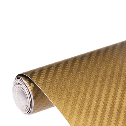 Car Decorative 3D Carbon Fiber PVC Sticker, Size: 152cm x 50cm(Gold) - Auto Film by buy2fix | Online Shopping UK | buy2fix