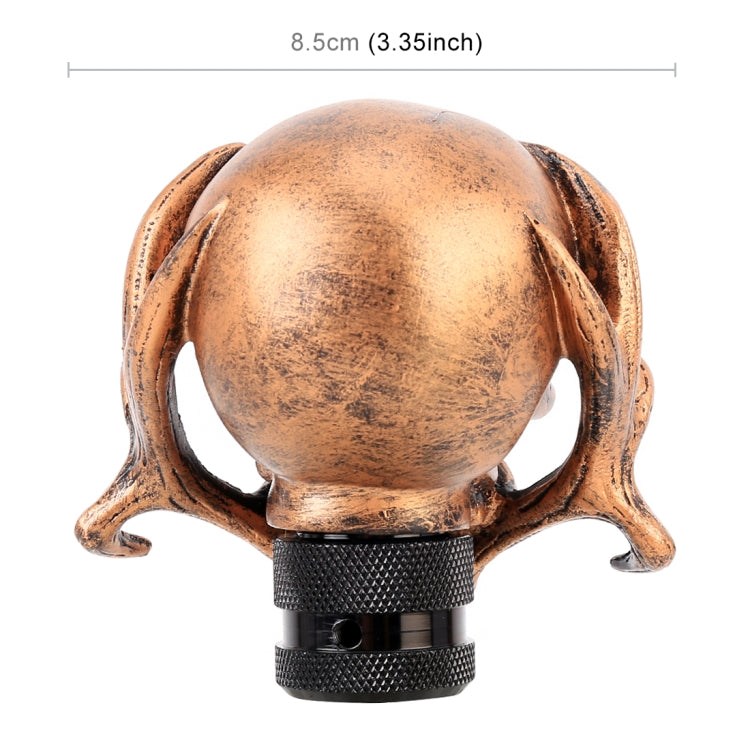 Universal Vehicle Car Creative Skull Double Heads Shaped Shifter Cover Manual Automatic Gear Shift Knob (Bronze) - Shift Knob by buy2fix | Online Shopping UK | buy2fix