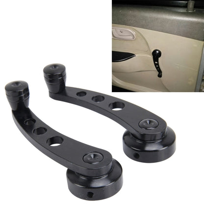 1 Pair Universal Car Wagon Door Window Crank Handle Winder  Manual Door Crank Handle Window Winders(Black) - In Car by buy2fix | Online Shopping UK | buy2fix