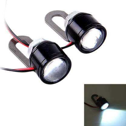 2 PCS 12V 3W  White Light Eagle Eyes LED Strobe Light For Motorcycle ，Wire Length: 90cm - Eagle Eye Lights by buy2fix | Online Shopping UK | buy2fix